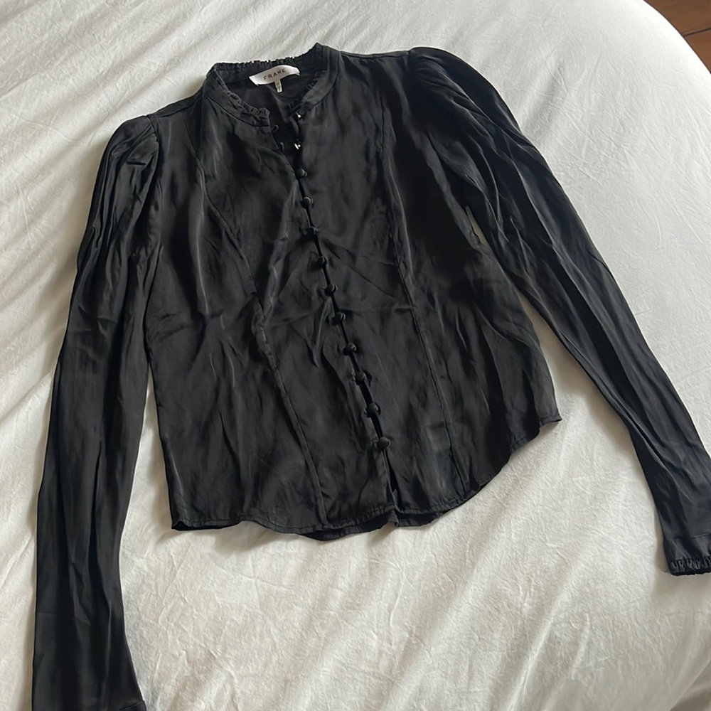 Frame satin blouse